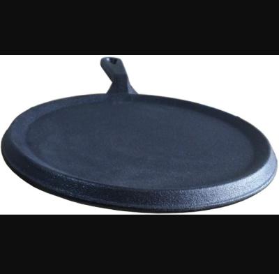 China Minimalist cast iron griddle. Round Comal Pre-Seasoned Pan Perfect for Pancakes, Pizzas, and Quesadillas for sale