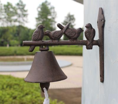 China China Vintage Cast Iron Birdbell, Antique Rust for sale