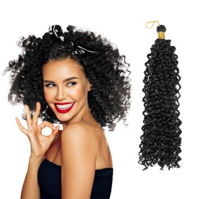 China Factory Price High Temperature Flame Retardant And Sweat Resistant Synthetic Fashion Bundles Real Blonde Extensions Hair New Colored Curly Twist Crochet Water Wave Hair for sale