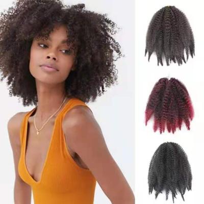 China Low Temperature Flame Retardant And Sweat Resistant Synthetic Marley Curly Synthetic Braiding Twist 18 Inch Afro Color Crochet Braids Hair Crochet Braids Braids Hair Extensions Wholesale Price for sale