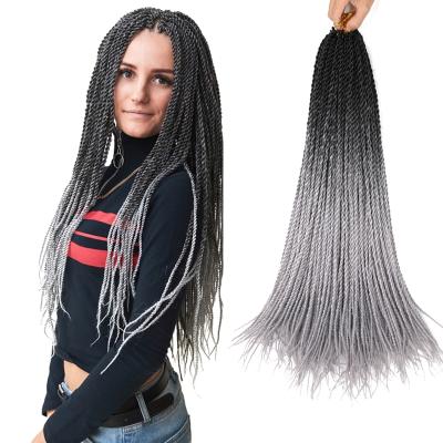 China Hot Selling Synthetic Hot Sale Free Sample Fire Retardant And High Sweat Sweat Resistant Senegales Senegalese Braids Deep Curly Big Twists Crochet Braid Hair Senegalese Braid Twist for sale