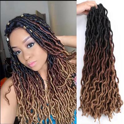 China Low Temperature Resistant Synthetic Locs Crochet Hair Wavy Flame Retardant Sweat Gypsy Faux Locs Crochet Dreadlocs African Synthetic Hair Roots Hair Braiding Extensions For Black Women for sale