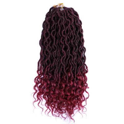 China Tbug 20inch 75g 24strands Low Temperature Heat Resistant Synthetic Soft Waves Low Temperature Flame Retardant Curly Extensions Locs Braids Weaves Braid Faux Locs Crochet Hair for sale