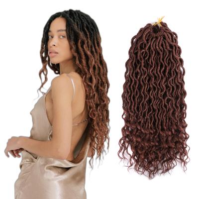 China 32 Bounce Resistant Synthetic Free Sample Flame Retardant And Sweat Low Temperature Jamaican Box Braids Curly Extensions Black River Organico Braids Faux Crochet Hair Goddess Locs for sale