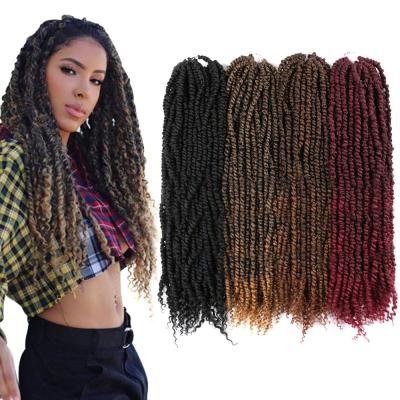 China Wholesale Package New Fashion Resistant Synthetic Expression Low Temperature Flame Retardant And Sweat Curly Synthetic Braids Weaves Bbraiding Crochet Passion Twist Hair for sale