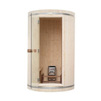 China 1 Traditional--2 Person Canadian Pine Outdoor Traditional Sauna With Hariva Heater for sale