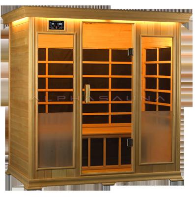 China Modern Luxury Popular Home Sauna Heater Ozone Near Far Infrared Portable Wooden Infrared Sauna Room For Sale for sale