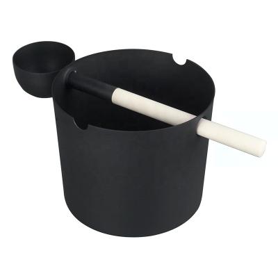 China Alphasauna Modern Level Up High End Aluminum Bucket And Ladle For Sauna for sale