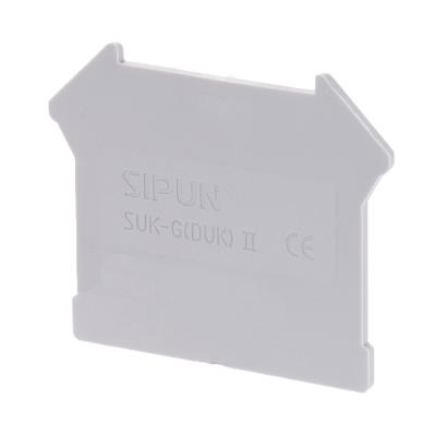 China PA66 SUK-G D-UK 4/10 for UK3N 5N 6N 10N TB accessories end cap plate din rail terminal blocks for sale