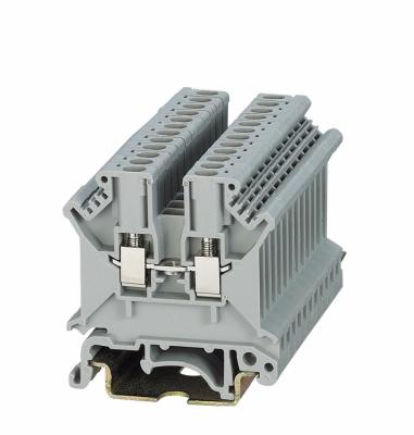 China Universal UK PA66 SUK-2.5 Power Through Wire Conductor Din Rail Terminal Block for sale