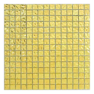 China High Tier Glass Parquet 20x20mm Flat Surface Style Gold Mosaic Slabs Mirror Slabs For Crafts for sale