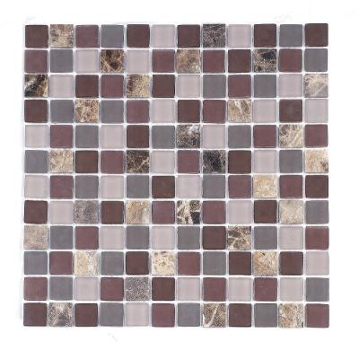 China Parquet Natural Stone And Glass Mosaic Tiles Backsplash Square Tiles Wall Kitchen for sale