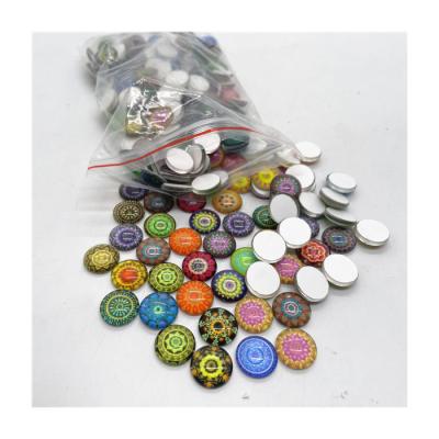 China Europe Art Crystal Glass Bead With Mandala Art Pattern Around Crystal Glass Nuggets Beads for sale