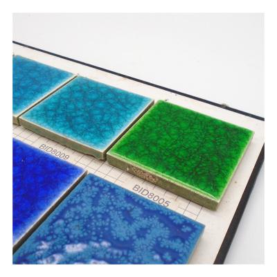 China 48mm modern ceramic tiles porcelain mosaic swimming pool ceramic tiles for pool swimming pool ceramic green tiles for sale