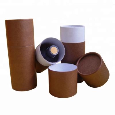 China Various Sizes Brown Kraft Poster Tube Textile Paper Roll Core Handmade Cardboard for sale