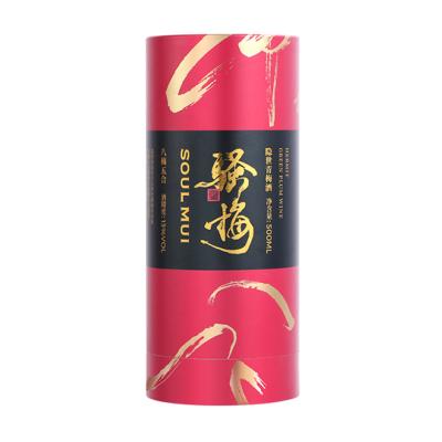 China Handmade Custom Logo Canister Cylindrical Cardboard Cylinder Round Paper Tube Packaging Box For Wine for sale