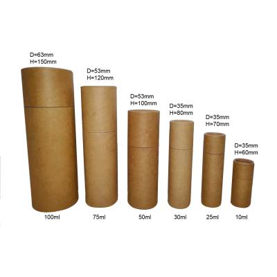 China OEM Recyclable Nice Custom Packaging Tubes Packaging Containers Paper Tube For Essential Oil for sale