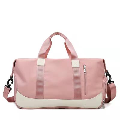 China Multificational/Oxford Cloth Large Capacity Gym Yoga Duffel Bag Waterproof Pink Waterproof Custom Travel for sale