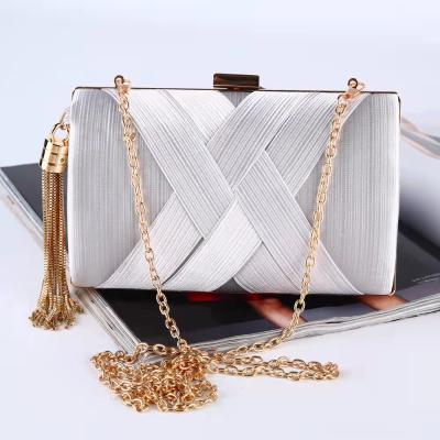 China Other New Handmade Ladies Clutches With Dress Wedding Tassel Evening Silk Clutch Bag for sale