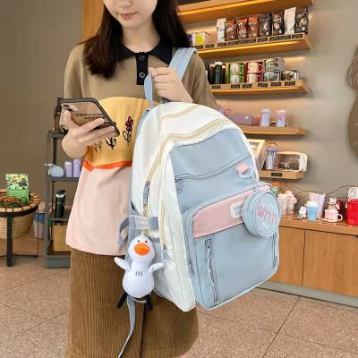 China New Waterproof College Backpack Korean School Bags Travel Large Capacity Girls' School Backpacks for sale