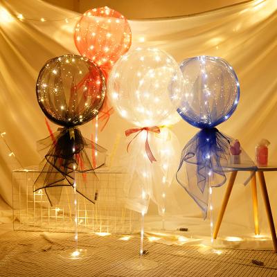 China YIWU Valentine's Day Wedding Party Supplies Environmental Friendly ALLO Decoration Light Up Bobo Balloons Bouquet for sale