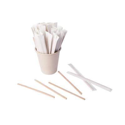 China Sustainable Coffee Hot Sale Stick Disposable Wooden Coffee Stirrer for sale