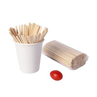 China Sustainable Biodegradable Disposable Bamboo Coffee Stirrer Custom Logo for sale