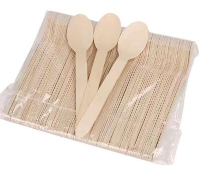 China High Quality Eco-friendly Compostable Biodegradable Wooden Cutlery Cutlery Knife / Fork / Spoon Eco-friendly for sale