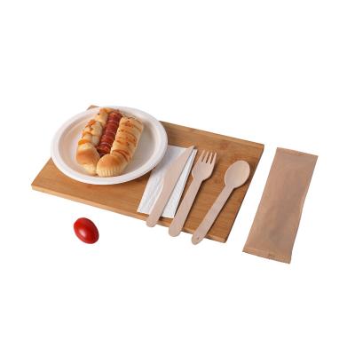 China Eco-friendly Compostable Biodegradable Biodegradable Wooden Cutlery Set Disposable Wooden Cutlery Set for sale