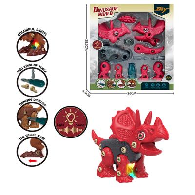 China 2022 Hot Selling Kids Education Best Dinosaur Toy Dinosaur Building Block Kids DIY Building Block Dinosaur for sale