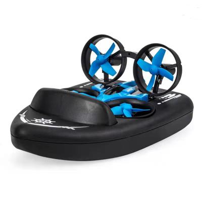 China Terzetto Mini Rc Vehicle Boat RC Hobby Drone Triphibian 3 in 1 RC Drone Blue Racing Boat for Boys for sale