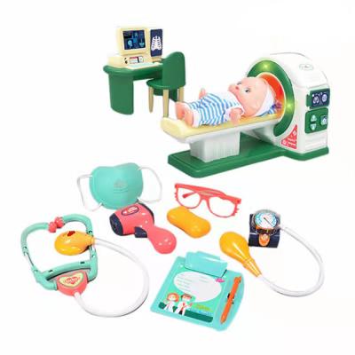 China Plastic Pretend Doctor Play Medical Set Toy Hospital CT Machine And Monitor Display Doctor Play Set For Baby Funny for sale