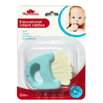 China 2022 Soft Education Silicone Baby Toy Baby Rattle Teether (A501-8833) Set For Newborn Baby for sale