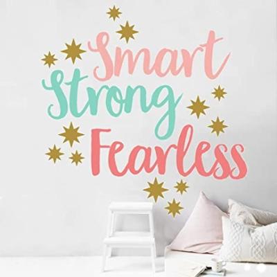 China Inspirational Decorative Sticker Quotes Wall Decals, Colorful Wall Stickers Girls Bedroom, Motivational Saying Wall Posters For Nursery for sale