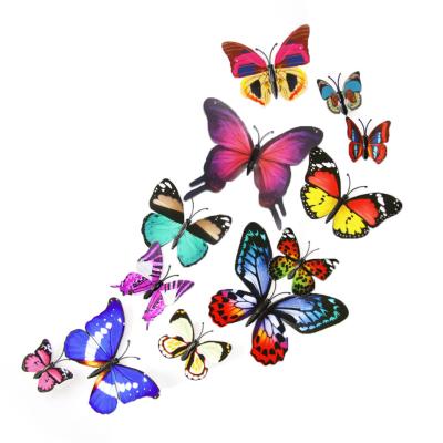 China Eco Removable Custom Lovely Butterfly Bedroom Decor Vinyl Cartoon Animals Home Decor Wall Stickers For Kids Living Room Decor for sale