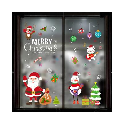 China Good Selling New Product Decorative Sticker Used For Christmas Decorations Christmas Static Cling Decals for sale