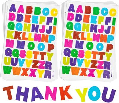 China 20 Car Window Bumper Sticker Covers Alphabet Letter Stickers 10 Colors Self Adhesive Sticker Colorful Letter Stickers for sale