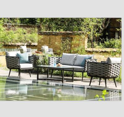 China 3 Years Warranty 2019 New Model Sofa Sets Outdoor Conversation Loveseat Sofa Rope Furniture for sale