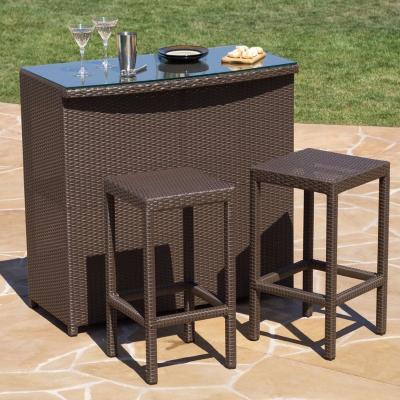 China Patio\Garden\Outdoor Outdoor Bar Stool\Hotel\Restaurant Bar Furniture Rattan Set Bar Stool Furniture Wickes for sale