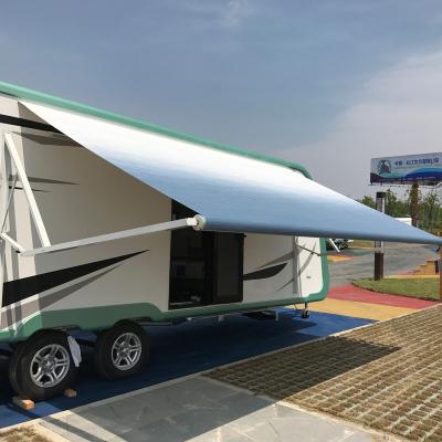 China Camper / Van / Trailer / Caravan Blue Fade Color Motorized Power Roll Out RV Tent Trailer Tent for sale