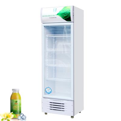 China Single-temperature Single Door Commercial Glass Display Cabinet Premium Beverage Cabinet Vertical Fridge for sale