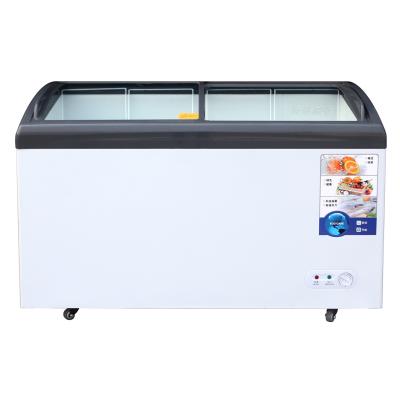 China Single-Temperature Sliding Glass Door Ice Cream Freezer Freezer Display Fridge Meat Fish Storage Freezer for sale