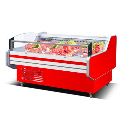 China Single-Temperature Good Quality Supermarket Fresh Meat Open Display Cooler Counter/Seafood Display Cooler For Sale for sale