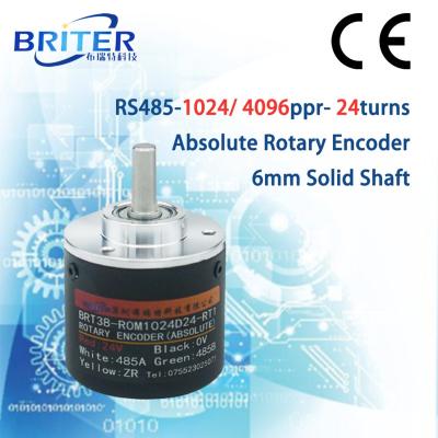 China Driving Simulator Multiturn BriterEncoder Rotary Encoder 24turns Angle Measurement Absolute Power Off Memory 6mm Solid Shaft Megnetic 5V 24V for sale