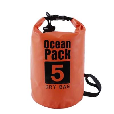 China Hot selling 2021 ocean pack waterproof dry bag pvc drybag custom logo 5 liter dry bag roll up ocean pack waterproof dry bag for sale