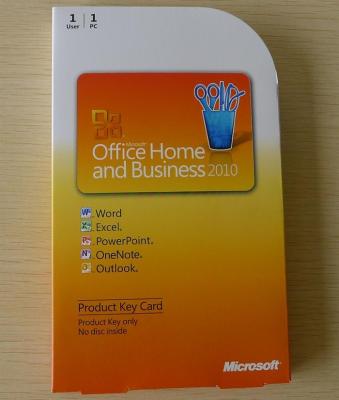 China Hogar de Microsoft Office y llave electrónica 2010, la última versión del producto del negocio de Microsoft Office en venta