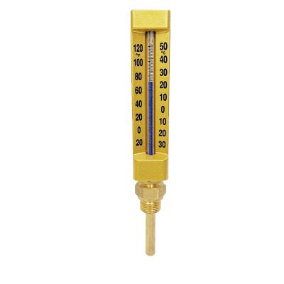 China Industry V Shape Straight Or Angle High Quality Glass Thermometer for sale