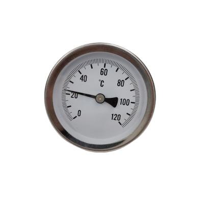 China Indoor Outdoor Temperature 0-120 Celsius Friction-Clamped HVAC Pocket Bimetal Thermometer for sale