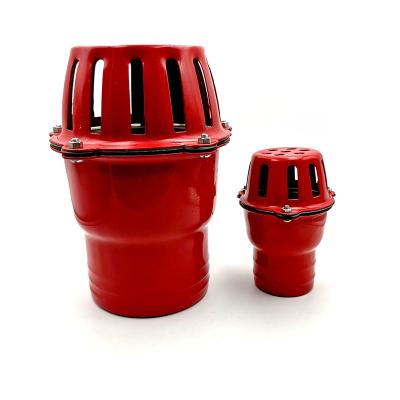 China General Factory Direct Iron Plate Red Welded Bottom Valve With Strainer Filter for sale