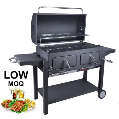 China 64 Inch Large Patio Heavy Duty Classic BBQ Grill Adjustable Height Charcoal Grill For Outdoor for sale